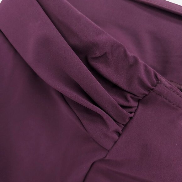 NWT KARLA COLLETTO Cover Up Skirt WINE PURPLE A-Line Stretch Size SMALL - Picture 3 of 6